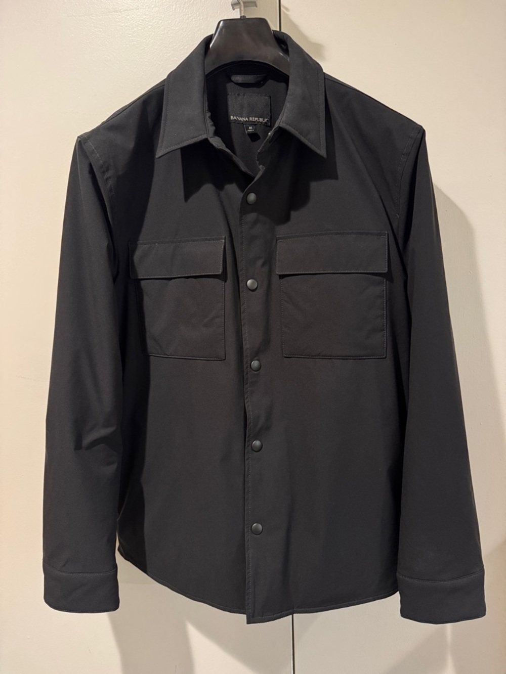 Banana Republic Men's Motion-Tech Insulated Shirt Jacket in Black, M